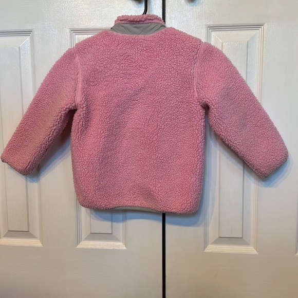 Pink Girls Sherpa Jacket with Gray Accents Size 4T - Picture 6 of 7